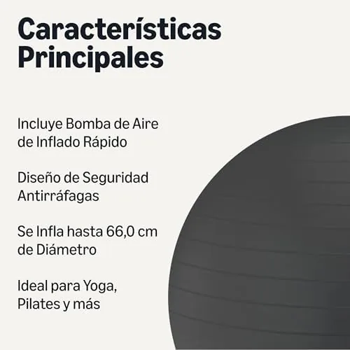 Amazon Basics Fitball 58-66 cm — foto 2