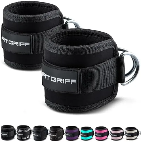 Fitgriff V1 — Tobilleras para poleas de gimnasio (par)