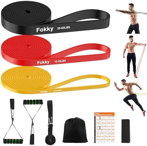 Fokky — Set de 3 bandas elásticas con anclaje de puerta, asas y bolsa
